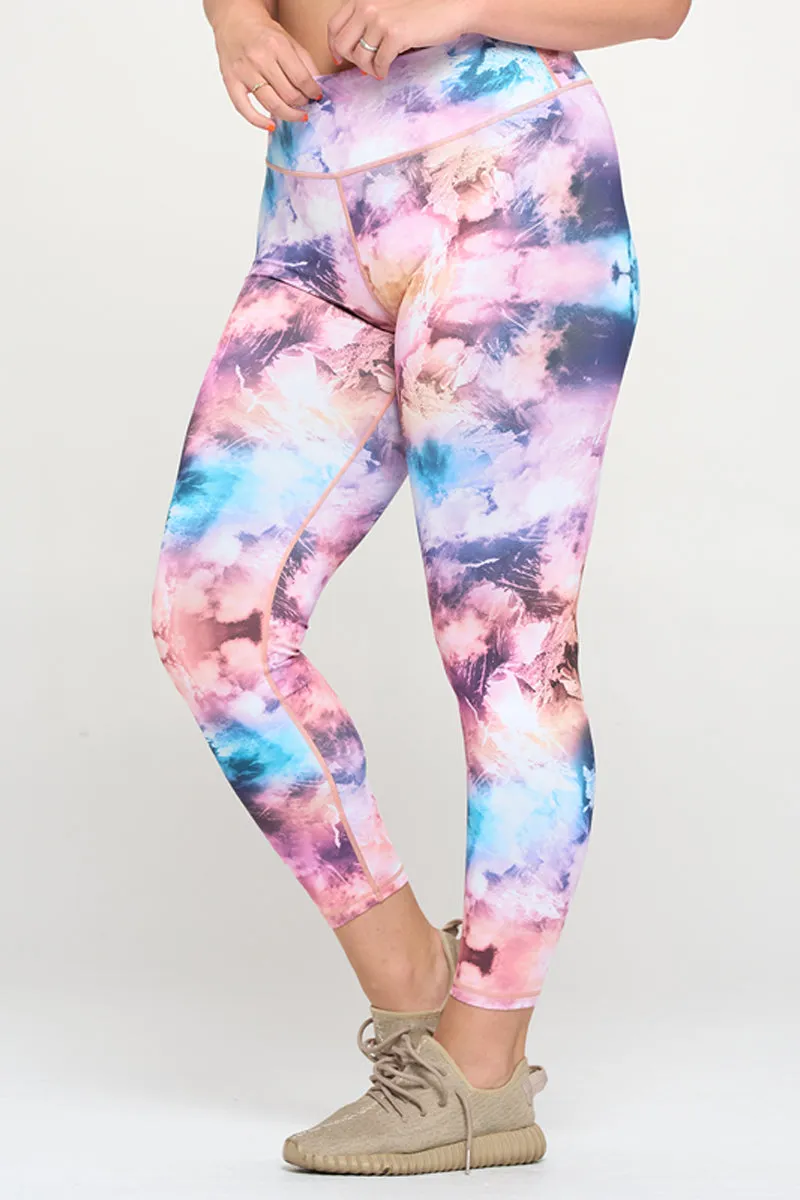 Plus Size Luminescence Tie Dye Leggings