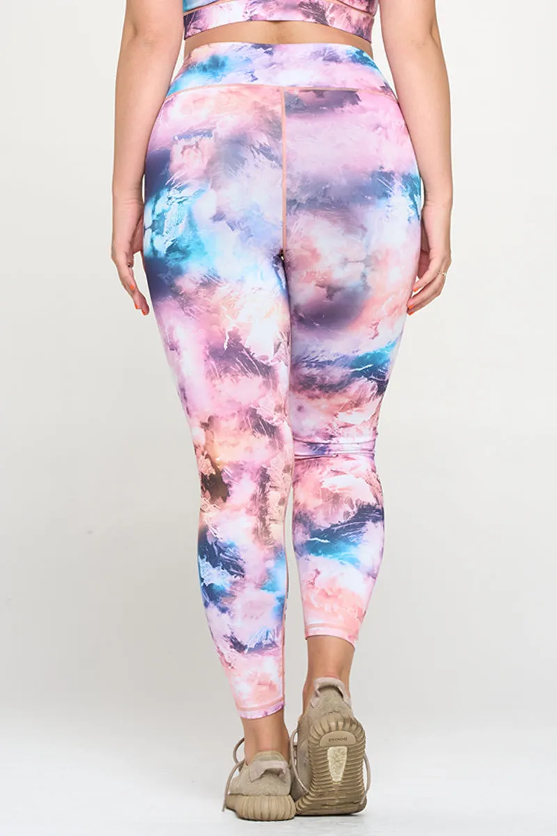 Plus Size Luminescence Tie Dye Leggings