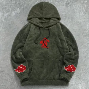 Retro Tide Brand Print Casual Plush Hoodies