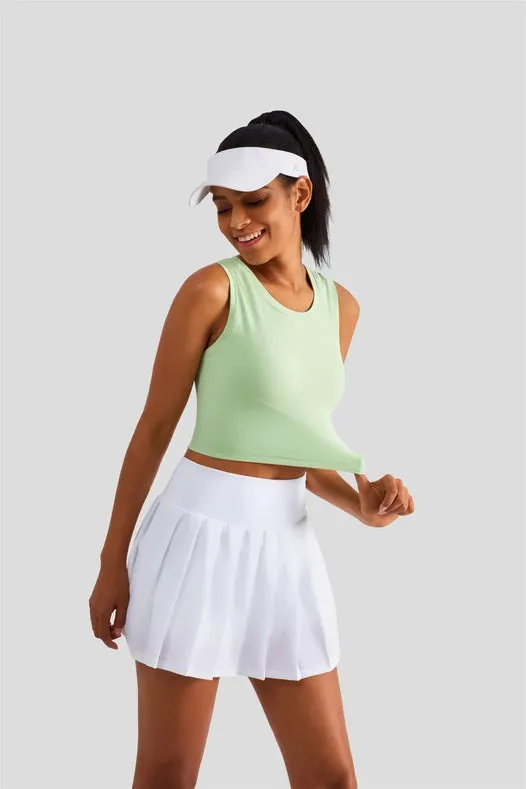 Serena Classic Pleated Tennis Skirt White