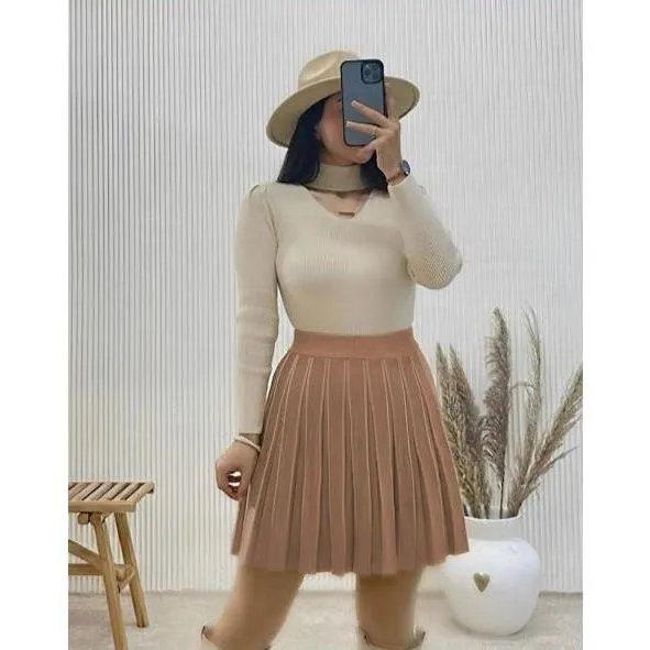 Sexy Pleated Mini Skirt