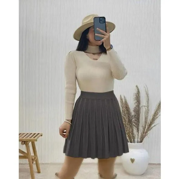 Sexy Pleated Mini Skirt