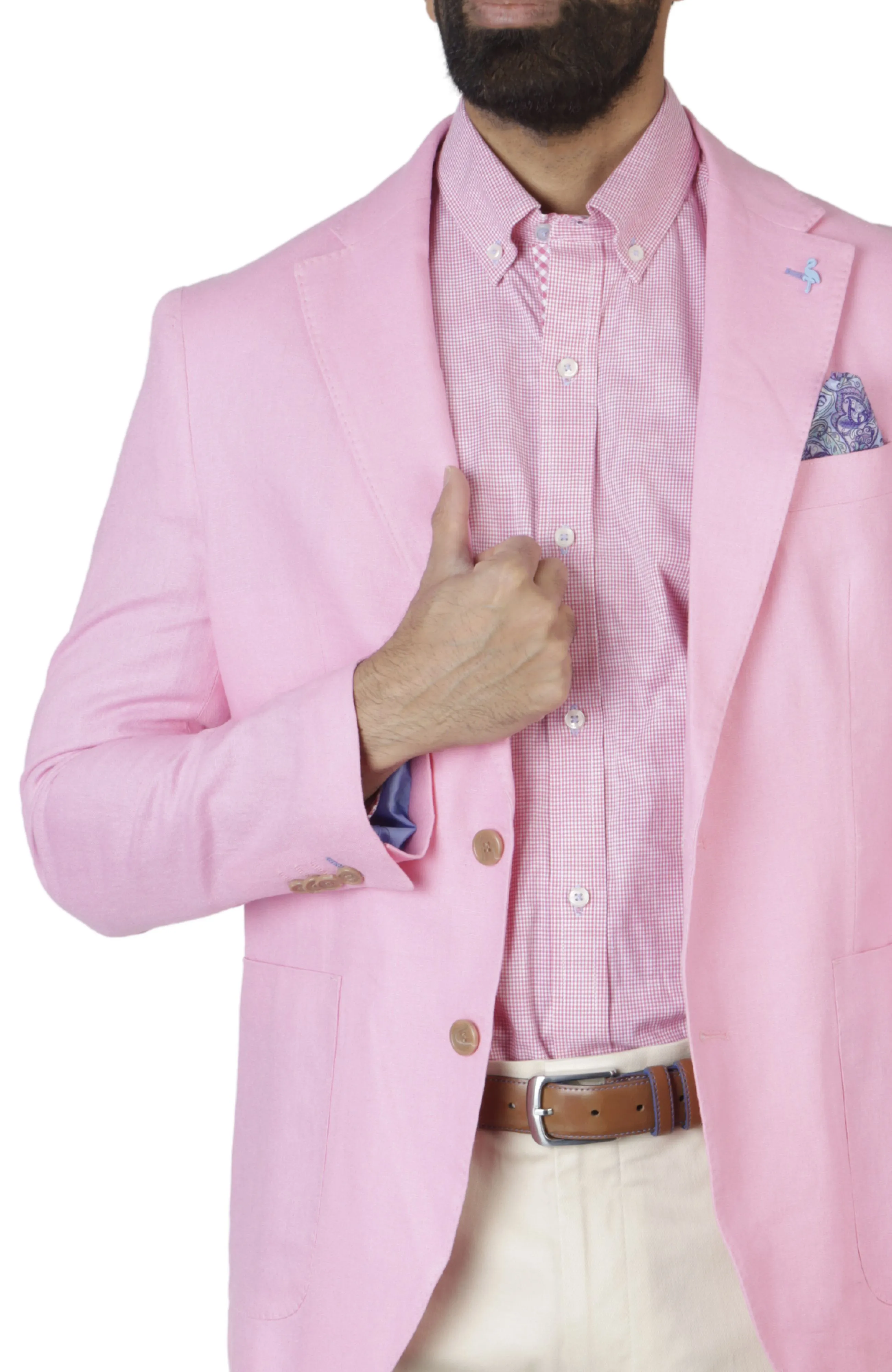 Signature Solid Bright Linen Sport Coat