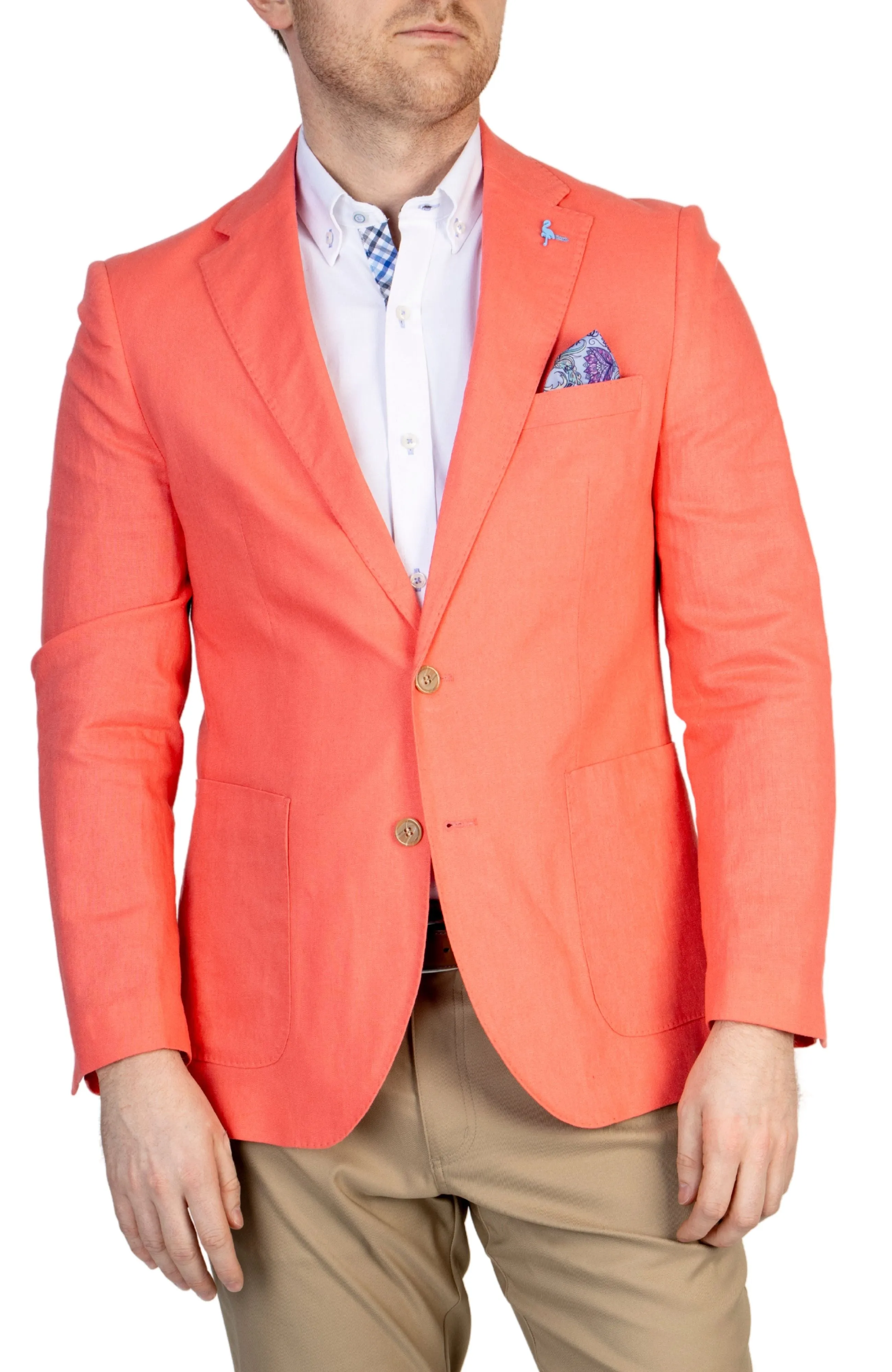 Signature Solid Bright Linen Sport Coat