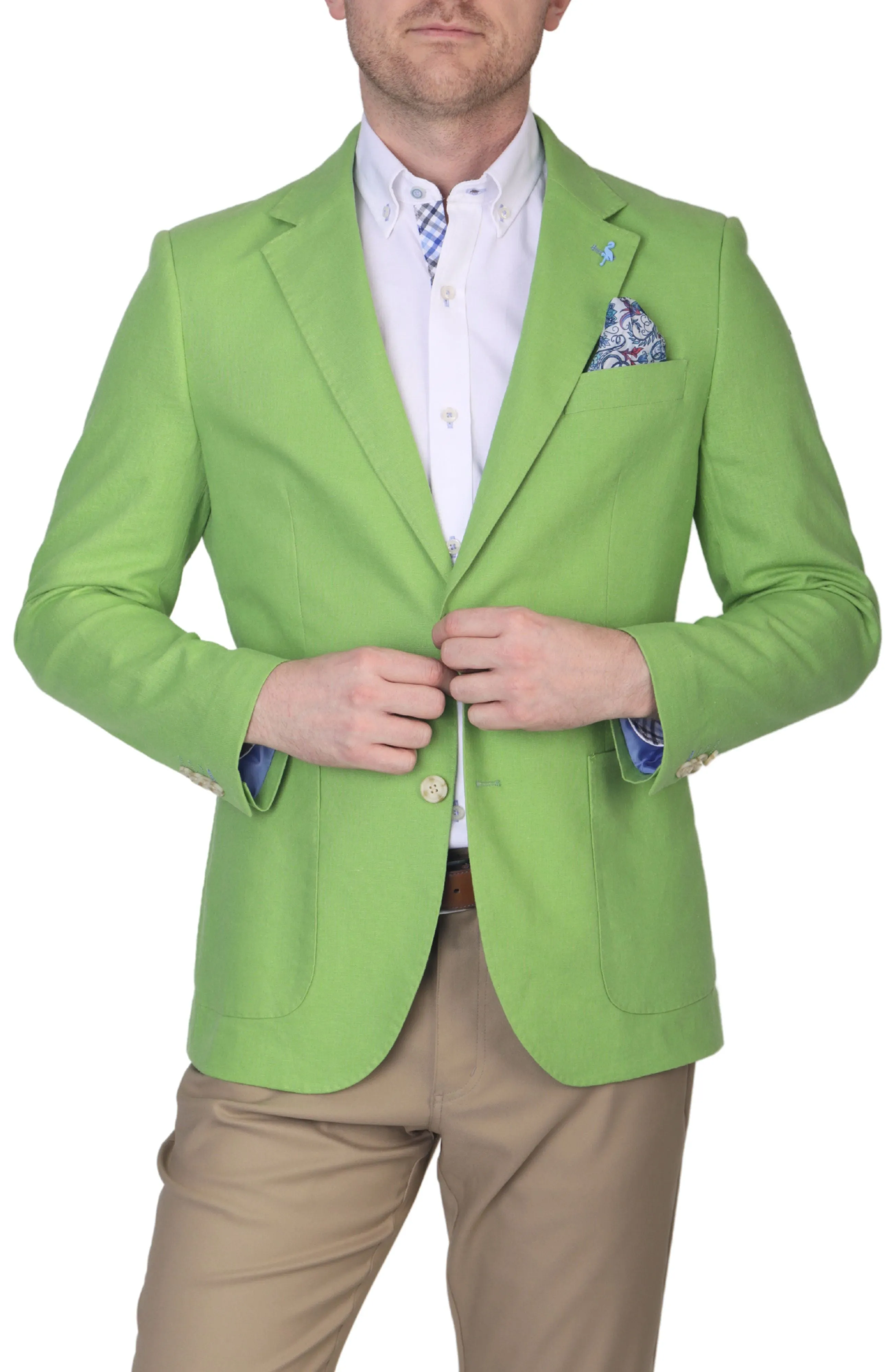 Signature Solid Bright Linen Sport Coat