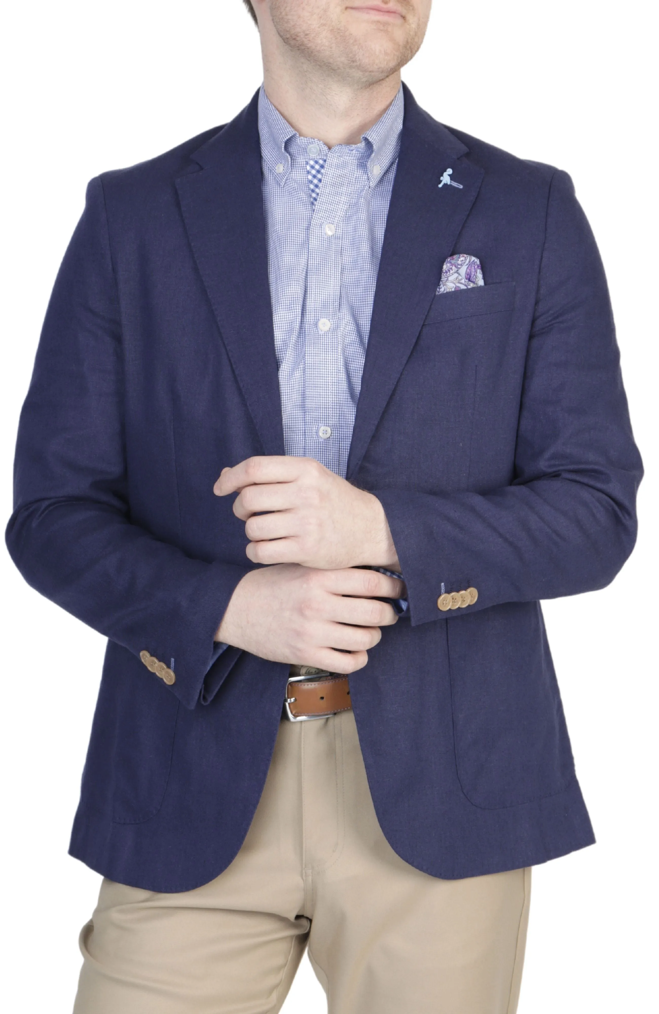 Signature Solid Neutral Linen Sport Coat