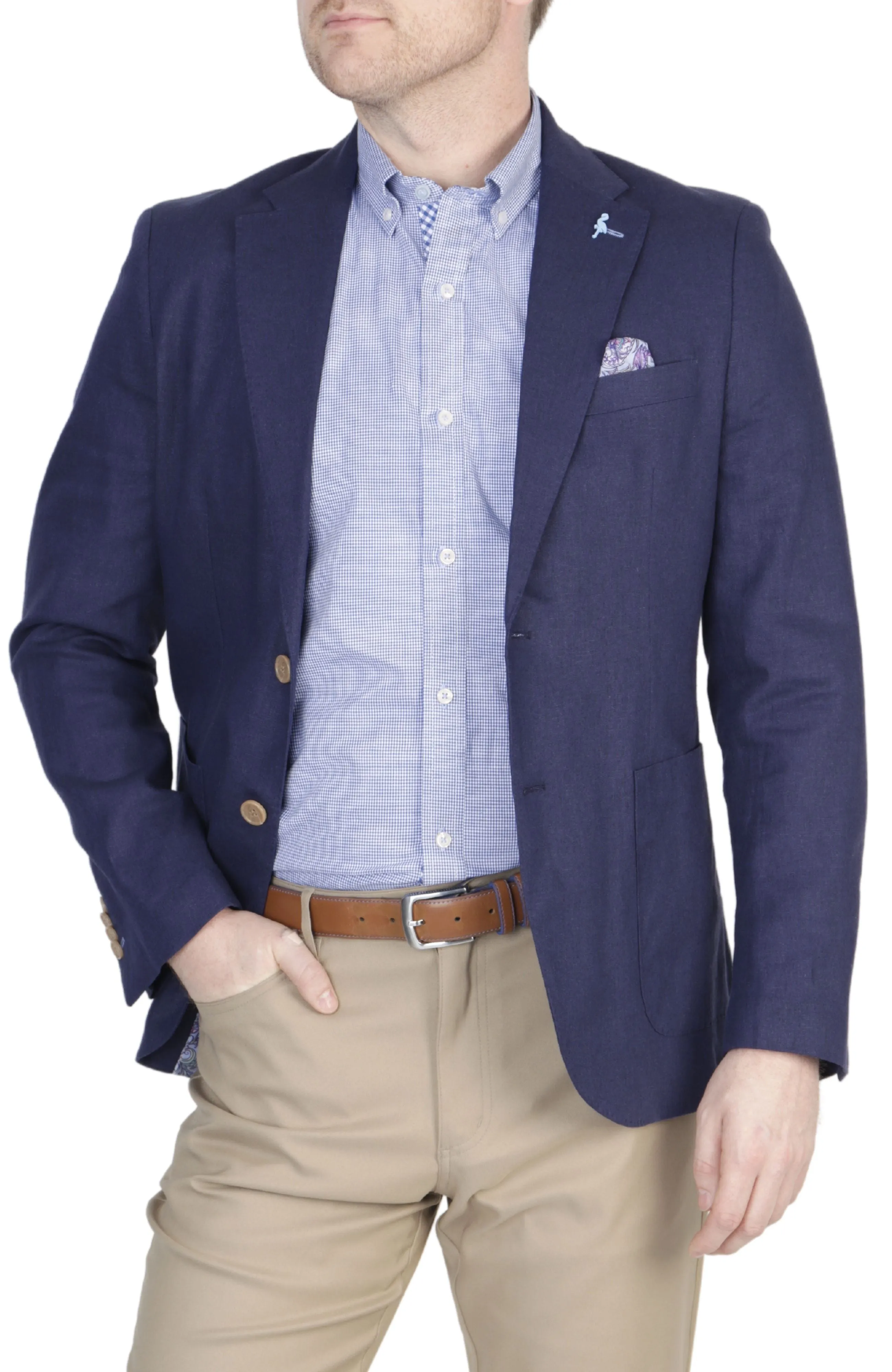 Signature Solid Neutral Linen Sport Coat