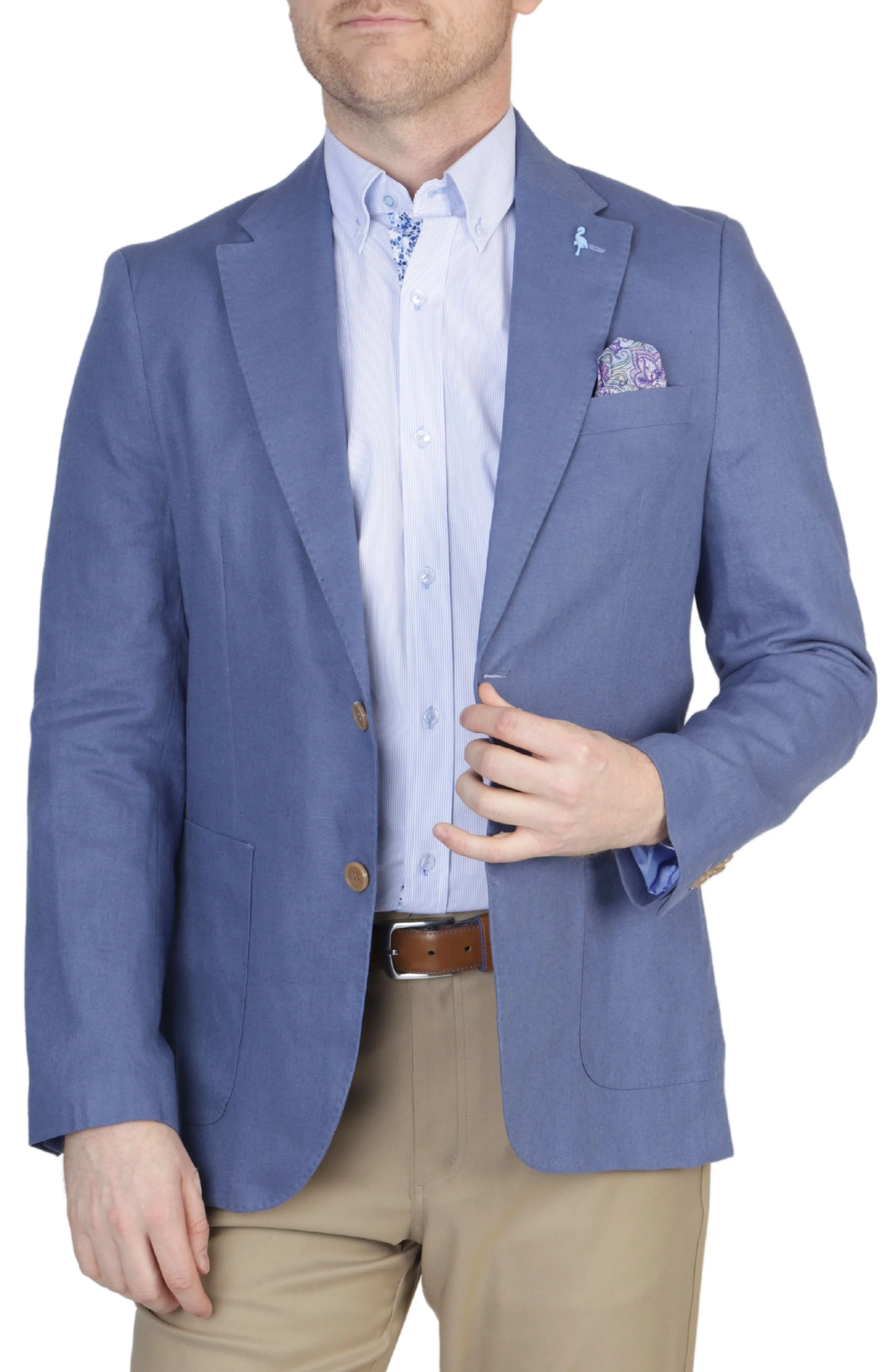 Signature Solid Neutral Linen Sport Coat