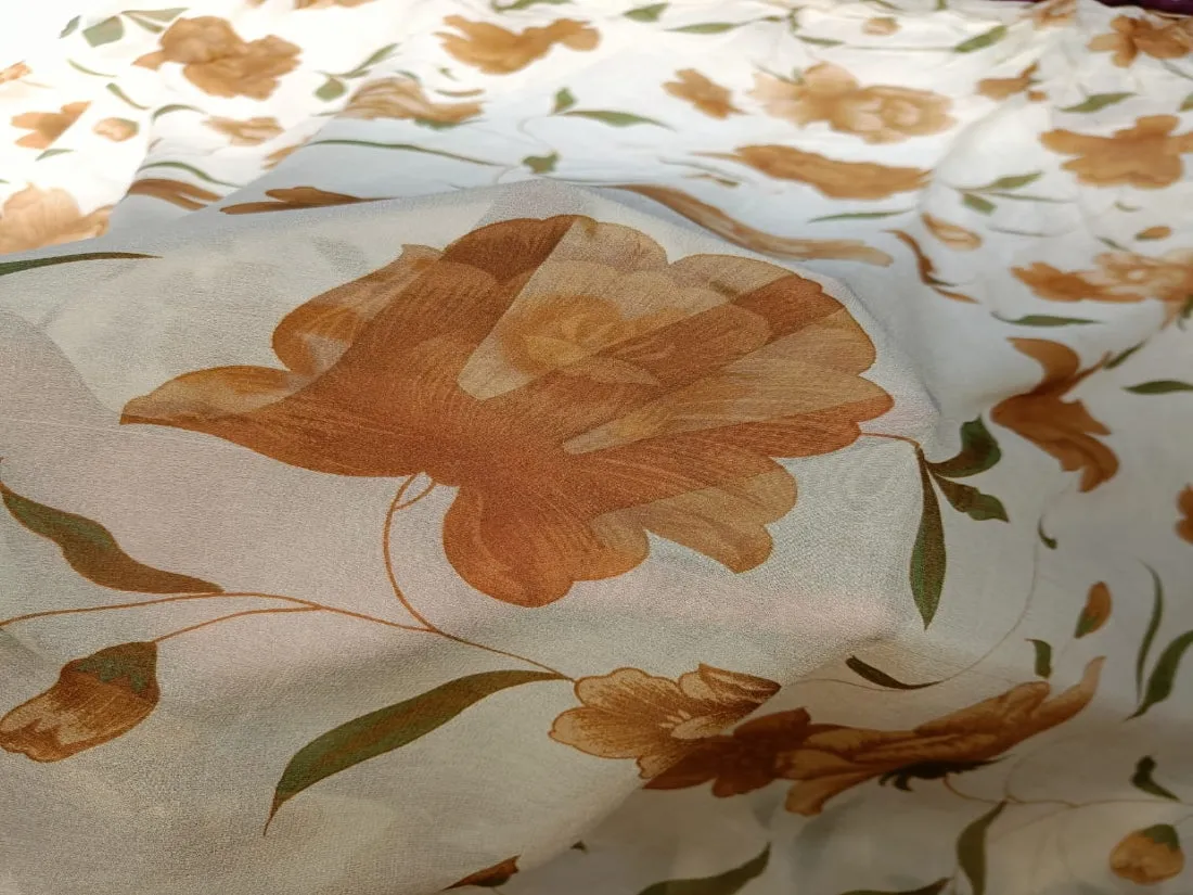 silk chiffon floral print 44&quot; wide