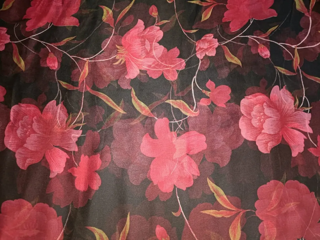 silk chiffon floral print 44&quot; wide