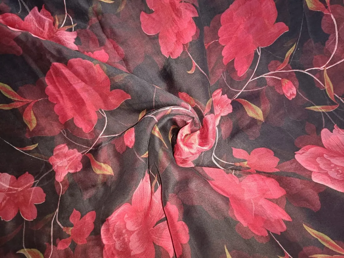 silk chiffon floral print 44&quot; wide