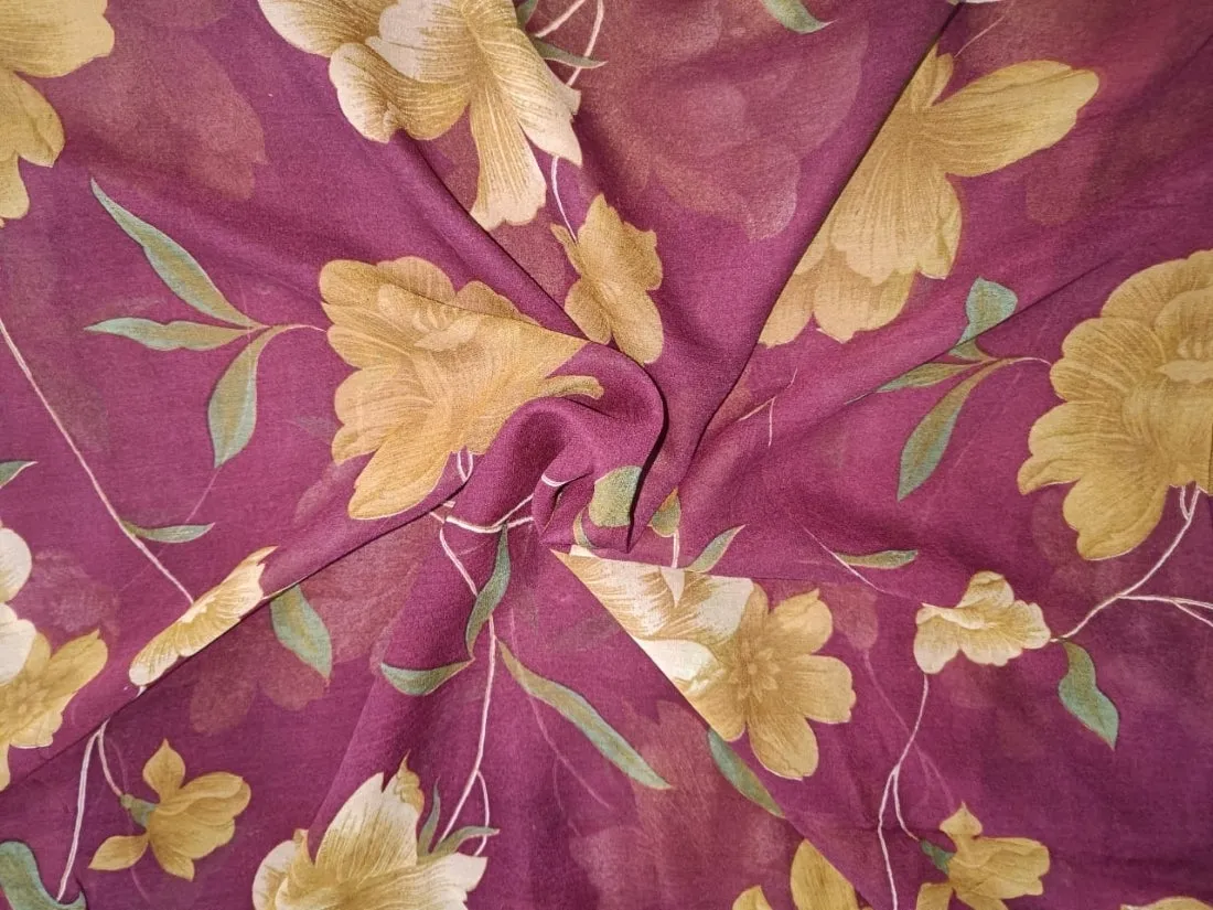 silk chiffon floral print 44&quot; wide