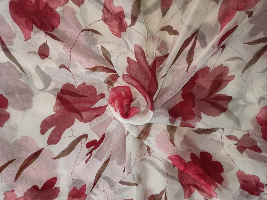 silk chiffon floral print 44&quot; wide