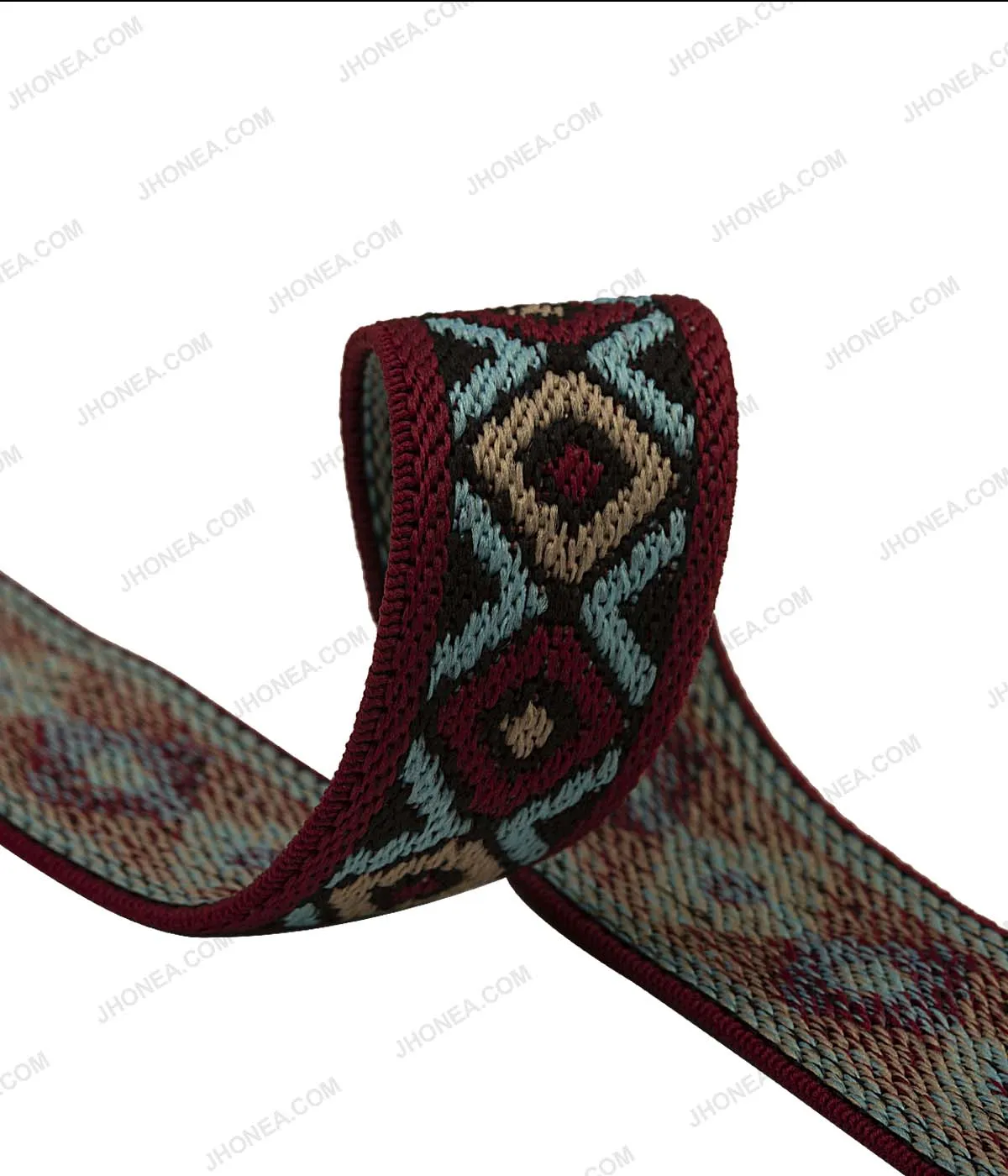 Soft Multicolor Jacquard Woven Patterned Elastic for Designers