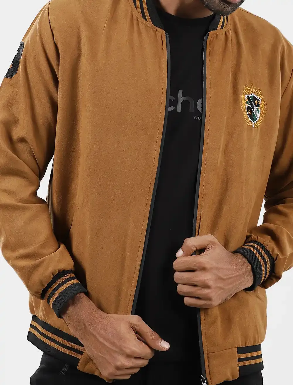 Suede Bomber Jacket