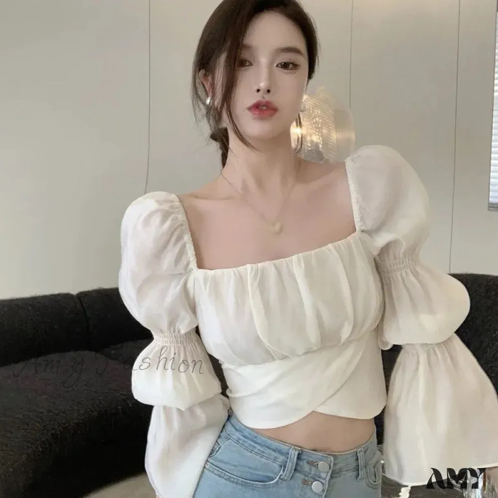 Summer Elegant Casual Backless Bow Sweeys Blouse