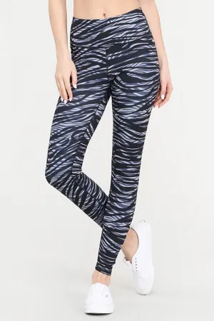 Toned Zebra Print Active Leggings