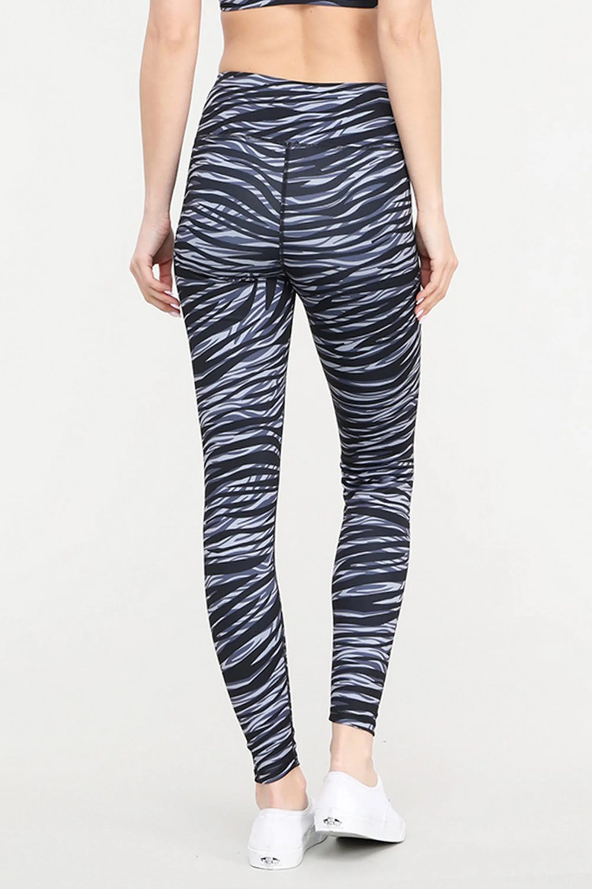 Toned Zebra Print Active Leggings