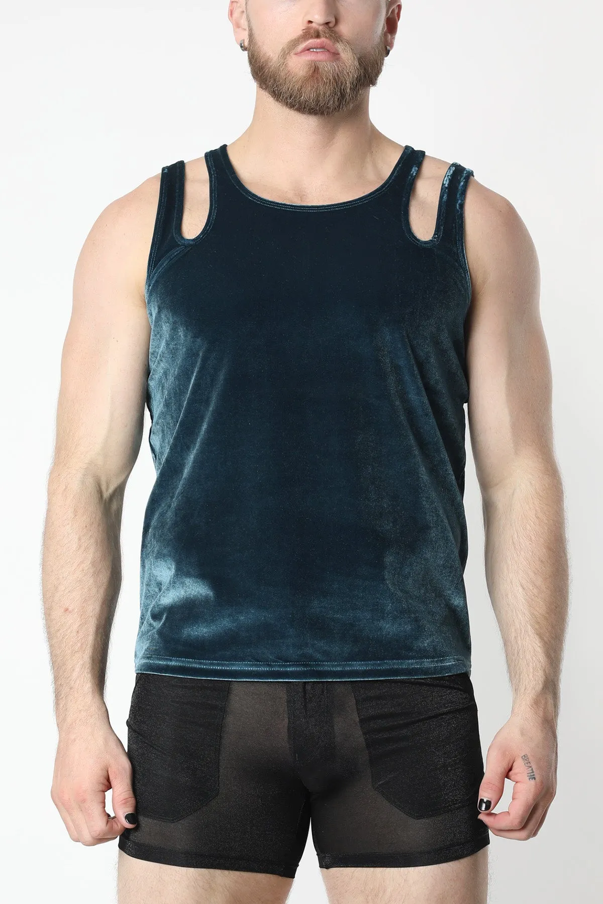 Vaux Velvet Crush Double Strap Tank Top