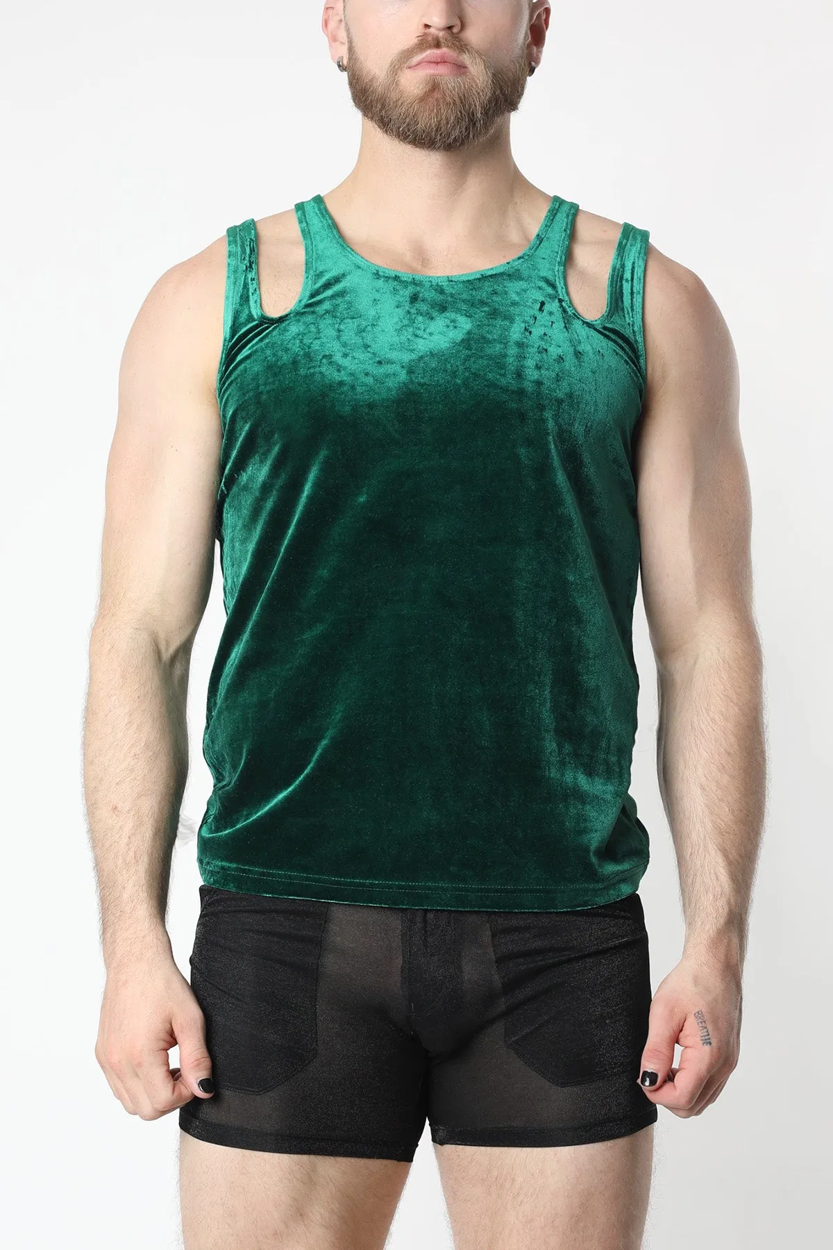 Vaux Velvet Crush Double Strap Tank Top