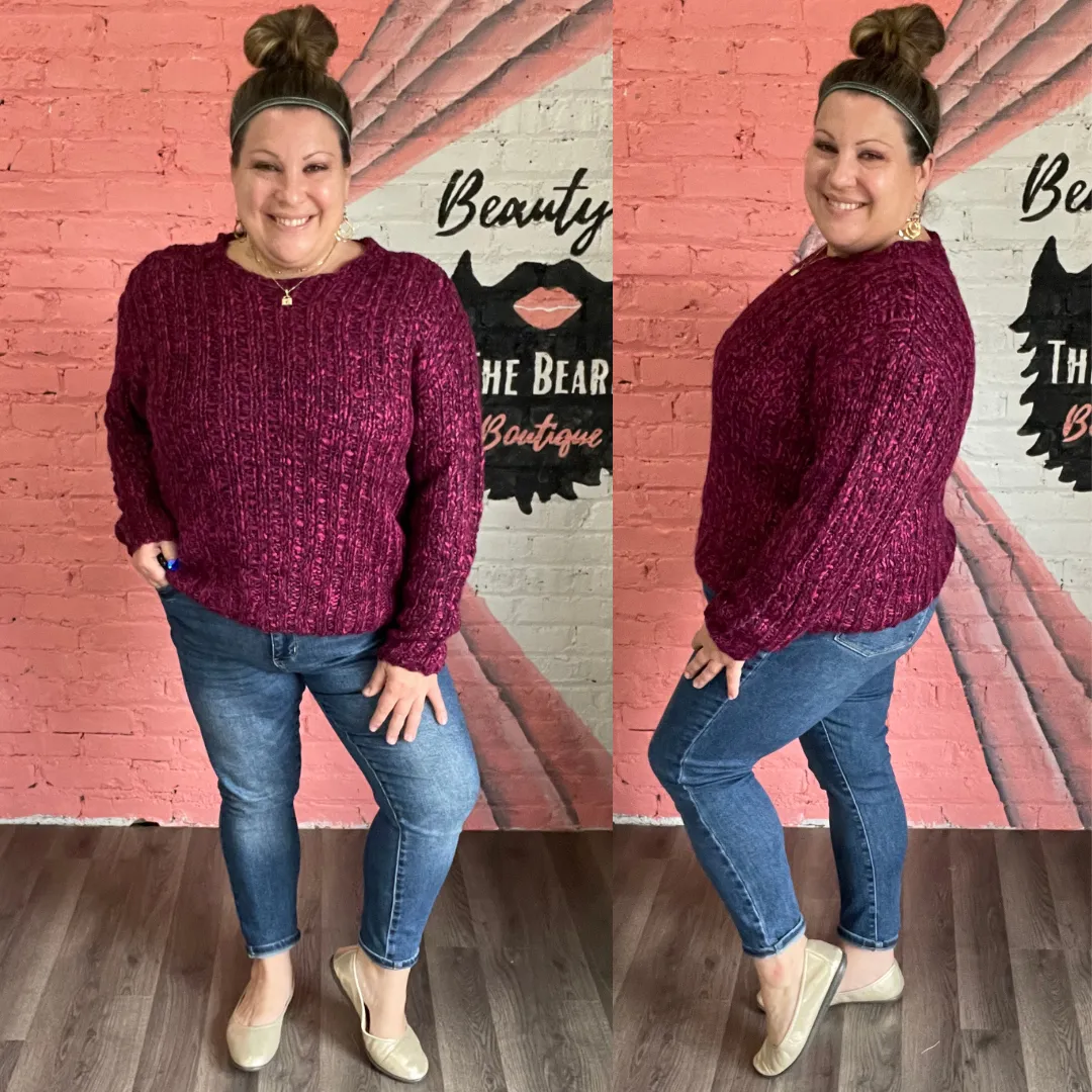 Velvet Chunky Knit Sweater