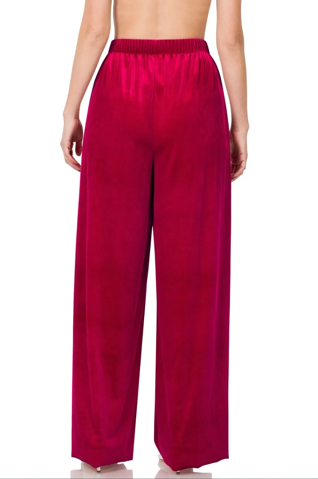 Velvet Pants - Burgundy